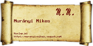 Murányi Mikes névjegykártya